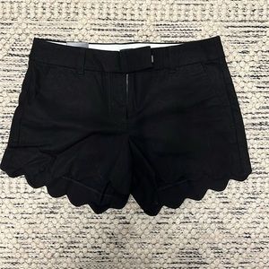 J.Crew Black Scalloped Shorts. Size: 2